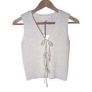 Olive & Oak Knit Lace-Up Tank Top Sweater Vest Womens XS